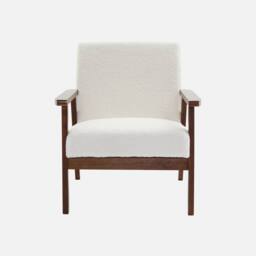 sweeek Armchair & 2-seater Sofa In Hevea Wood in Cream - thumbnail 2