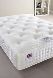 Somnior The Silk 2500 Warmth Retaining Natural Fibre Pocket Spring Mattress in White - Size: Double - thumbnail 1