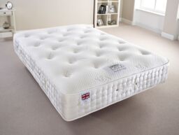 Somnior The Silk 2500 Warmth Retaining Natural Fibre Pocket Spring Mattress in White - Size: Double - thumbnail 3