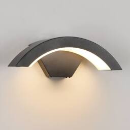 Pheashine Sleek U-Shaped Outdoor Wall Light Black 24W Warm Light 220V - thumbnail 1