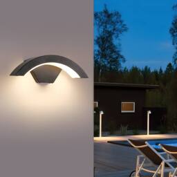 Pheashine Sleek U-Shaped Outdoor Wall Light Black 24W Warm Light 220V - thumbnail 2