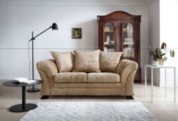 Abakus Direct Farrow Crushed Chenille 2 Seater Sofa in Brown