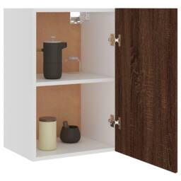Berkfield Home Hanging Cabinet Brown Oak 39.5x31x60 cm Engineered Wood - thumbnail 4