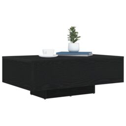 Berkfield Home Coffee Table with LED Lights Black Oak 85x55x31 cm - Size: 85 x 55 x 31 cm - thumbnail 3
