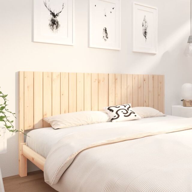 Berkfield Home Bed Headboard 205.5x4x100 cm Solid Wood Pine in Brown - image 1