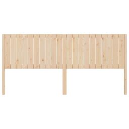Berkfield Home Bed Headboard 205.5x4x100 cm Solid Wood Pine in Brown - thumbnail 3