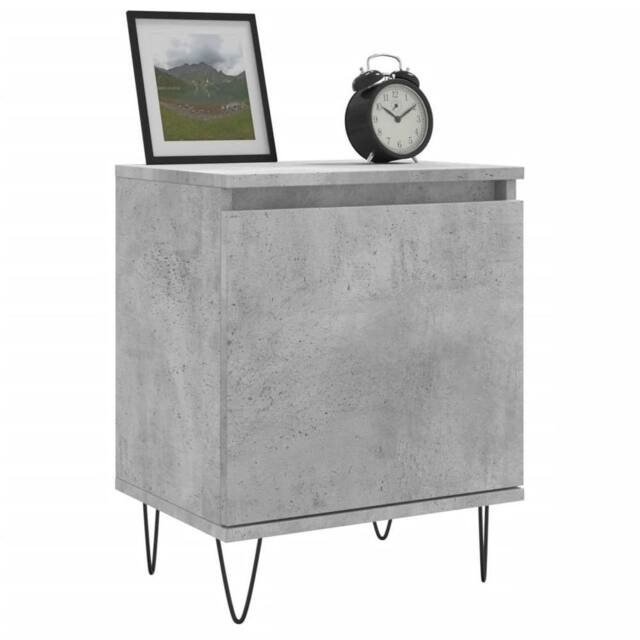 Berkfield Home Elegant Bedside Cabinets 2 pcs Concrete Grey 40x30x50 cm Engineer - Size: 40 x 30 x 50 cm - image 1