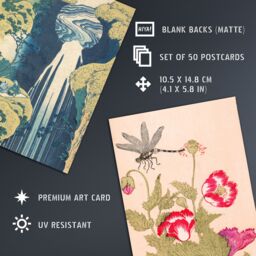 "Artery8 Wall Art Print 50 Pcs Japan Aesthetic Collage Kit Ukiyo-e Woodblock s A6 Set Pack 15x10 cm (6x4"") Room Decor Poster Collection" - thumbnail 5