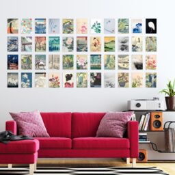 "Artery8 Wall Art Print 50 Pcs Japan Aesthetic Collage Kit Ukiyo-e Woodblock s A6 Set Pack 15x10 cm (6x4"") Room Decor Poster Collection" - thumbnail 3