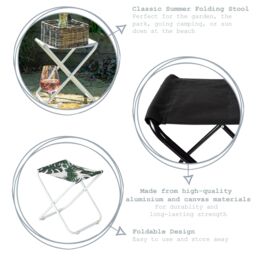 Harbour Housewares Classic Folding Stool - thumbnail 2