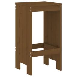 Berkfield Home 7 Piece Garden Bar Set Honey Brown Solid Wood Pine - thumbnail 4