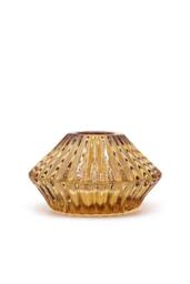 KDMD Flower Flip Dinner Candle / Tealight Holder - Antique Amber - thumbnail 4
