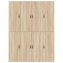 Berkfield Home Modern Bed with Storage Sonoma oak Engineered wood 140 x 200 cm Sturdy in Light Oak - thumbnail 9