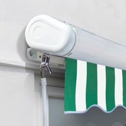 Primrose Awnings Retractable Sun Canopy Manual Full Cassette Patio Awning 4.5m x 3.0m in Light Green - thumbnail 3