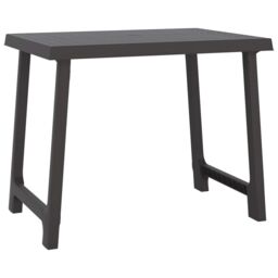 Berkfield Home Camping Table Anthracite 79x56x64 cm PP Wooden Look in Black - Size: 79 x 56 x 64 cm - thumbnail 2