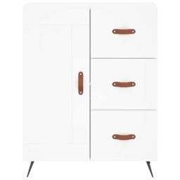 Berkfield Home Sideboard White 69.5x34x90 cm Engineered Wood - thumbnail 5