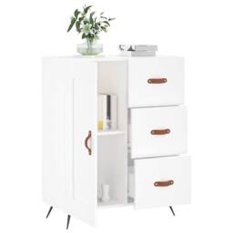 Berkfield Home Sideboard White 69.5x34x90 cm Engineered Wood - thumbnail 4