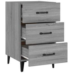Berkfield Home Elegant Bedside Cabinet Grey Sonoma 40x40x66 cm Engineered Wood - Size: 40 x 40 x 66 cm - thumbnail 5