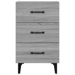 Berkfield Home Elegant Bedside Cabinet Grey Sonoma 40x40x66 cm Engineered Wood - Size: 40 x 40 x 66 cm - thumbnail 1