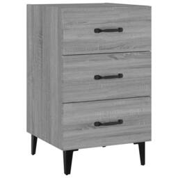 Berkfield Home Elegant Bedside Cabinet Grey Sonoma 40x40x66 cm Engineered Wood - Size: 40 x 40 x 66 cm - thumbnail 3