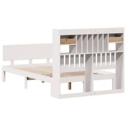 Berkfield Home Bookcase Bed without Mattress White 135x190 cm Double Solid Wood Pine - thumbnail 6