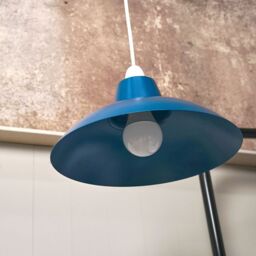 ValueLights Civic Pair of Blue Ceiling Pendant Shade - thumbnail 4