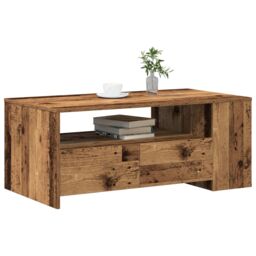 Berkfield Home Coffee Table Old Wood 102x55x43, 5 cm Engineered Wood in Brown - thumbnail 3