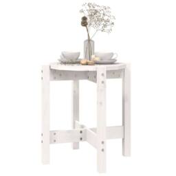 Berkfield Home Beautiful Coffee Table White Ã˜ 42.5x45 cm Solid Wood Pine - thumbnail 4