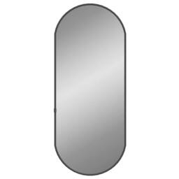 Berkfield Home Wall Mirror Black 60x25 cm Oval