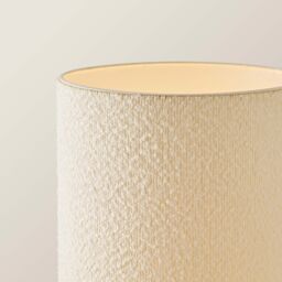 ValueLights Ash Midi Full Fabric Boucle Floor Lamp with LED Bulb in Cream - thumbnail 4