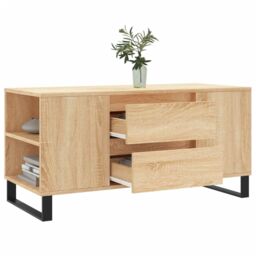 Berkfield Home Coffee Table Sonoma Oak 102x44.5x50 cm Engineered Wood in Brown - thumbnail 4