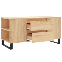 Berkfield Home Coffee Table Sonoma Oak 102x44.5x50 cm Engineered Wood in Brown - thumbnail 6