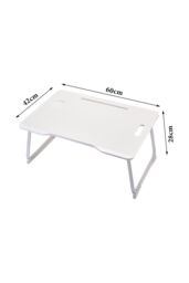 Living and Home Laptop Table Portable Folding Computer Notebook Desk Office Stand in White - thumbnail 5