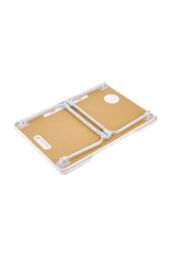 Living and Home Laptop Table Portable Folding Computer Notebook Desk Office Stand in White - thumbnail 4