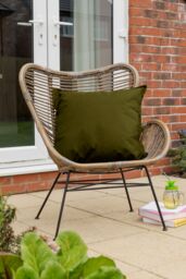 Snug City Waterproof Outdoor Garden Cushion Covers Patio Cushion Cover Cases Square Pack Of 4 in Brown - Size: 60 cm x 60 cm - thumbnail 2