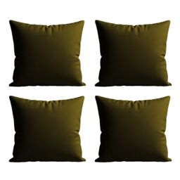 Snug City Waterproof Outdoor Garden Cushion Covers Patio Cushion Cover Cases Square Pack Of 4 in Brown - Size: 60 cm x 60 cm
