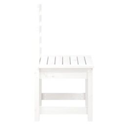 Berkfield Home Garden Chairs 2 pcs White 40.5x48x91.5 cm Solid Wood Pine - thumbnail 5