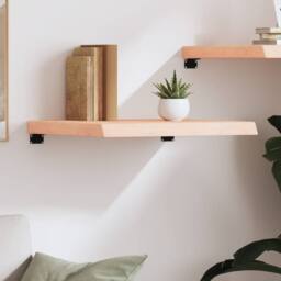 Berkfield Home Wall Shelf 60x50x(2-6) cm Untreated Solid Wood Oak in Light Oak