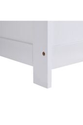 Living and Home White Wooden Lifting Top Toy Storage Box Large Capacity Storage Chest - thumbnail 5