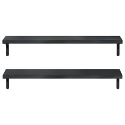 Berkfield Home Wall Shelves 2 pcs 100x23.5 cm Black Stainless Steel - thumbnail 5