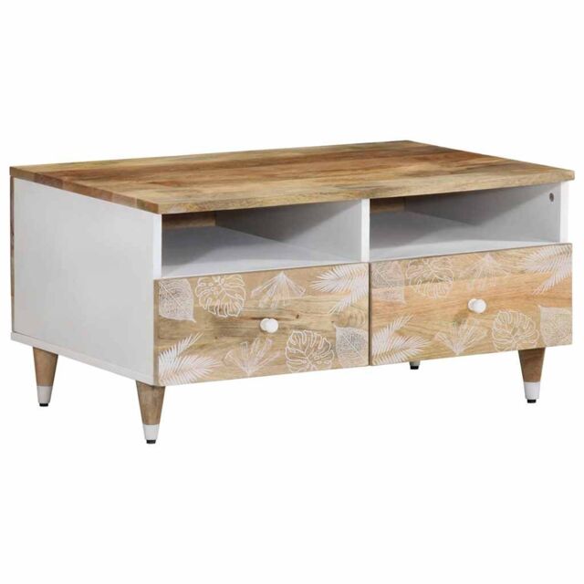 Berkfield Home Coffee Table 80x54x40 cm Solid Wood Mango in Brown - Size: 80 x 54 x 40 cm - image 1