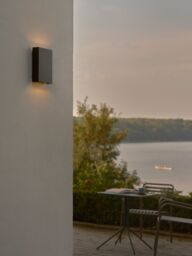 Nordlux Modern Outdoor Wall Light Black Aluminium Intergrated LED Coastal/Marine Safe - Mains Powered, IP54 - thumbnail 4