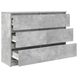 Berkfield Home Sideboard Concrete Grey 100x35x76 cm Engineered Wood - Size: 100 x 35 x 76 cm - thumbnail 5
