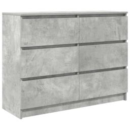 Berkfield Home Sideboard Concrete Grey 100x35x76 cm Engineered Wood - Size: 100 x 35 x 76 cm - thumbnail 2