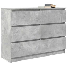 Berkfield Home Sideboard Concrete Grey 100x35x76 cm Engineered Wood - Size: 100 x 35 x 76 cm - thumbnail 4