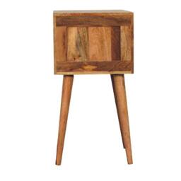 Direct Wicker Solid Wood Mini Oak-ish Bedside, 2 Drawers in Brown - Size: 1 Pack - thumbnail 6