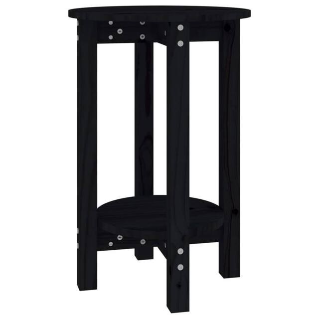 Berkfield Home Coffee Table Black Ø 40x60 cm Solid Wood Pine - image 1