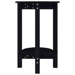 Berkfield Home Coffee Table Black Ã˜ 40x60 cm Solid Wood Pine - thumbnail 5