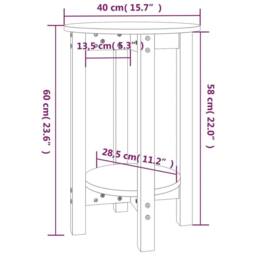 Berkfield Home Coffee Table Black Ã˜ 40x60 cm Solid Wood Pine - thumbnail 8