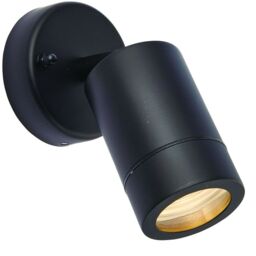 Loops IP44 Outdoor Adjustable Spotlight Matt Black GU10 Dimmable Accent Downlight - thumbnail 1